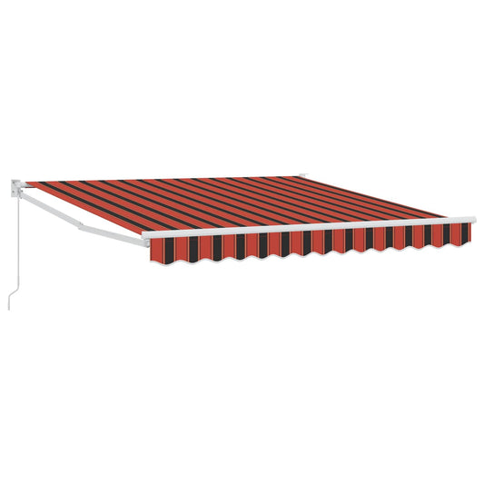 Ausziehbare Markise Orange und Braun 300 x 250 cm