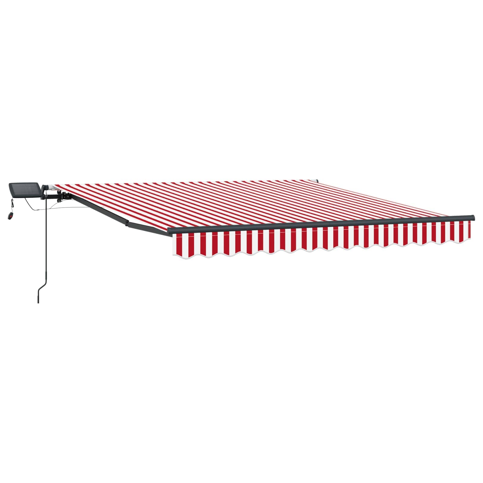 Ausziehbare Markise Rot und Weiß 300 x 250 cm