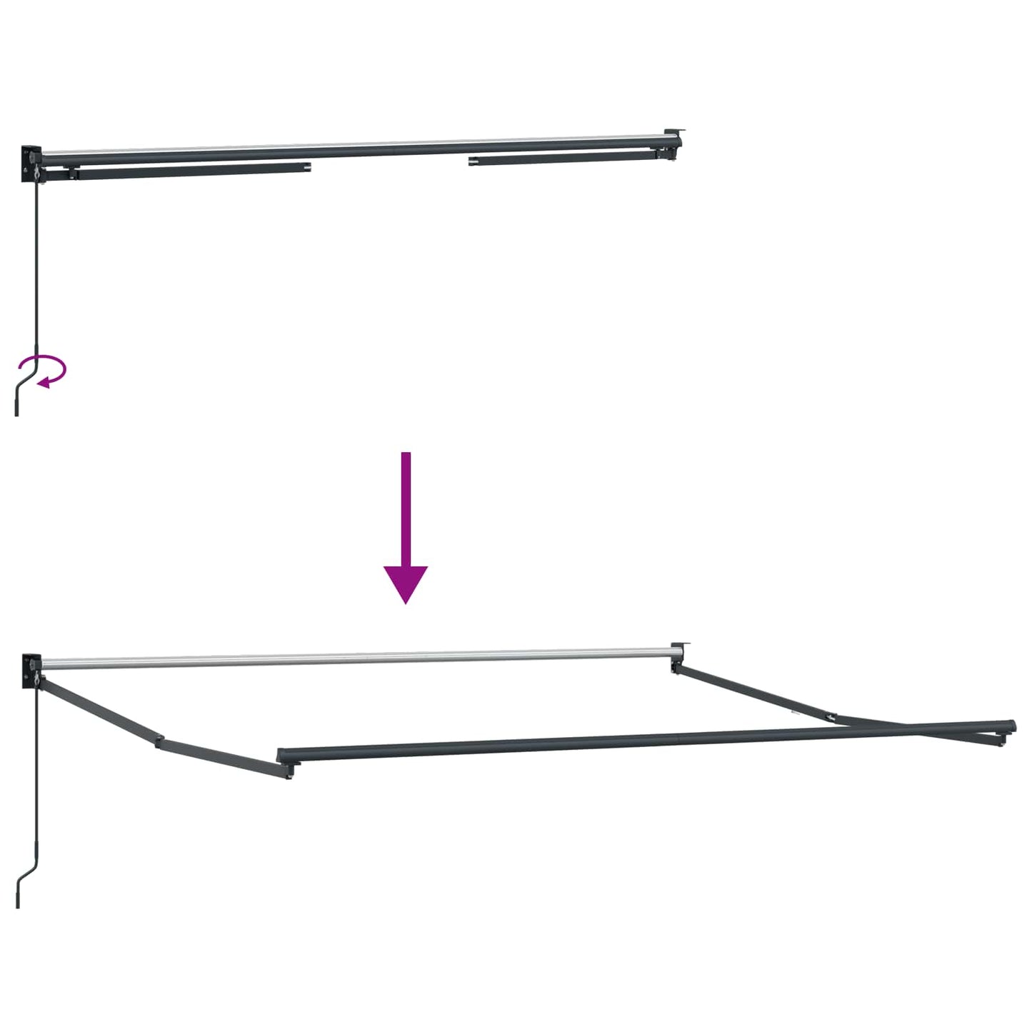 Ausziehbare Markise Mehrfarbig 300 x 250 x 165 cm