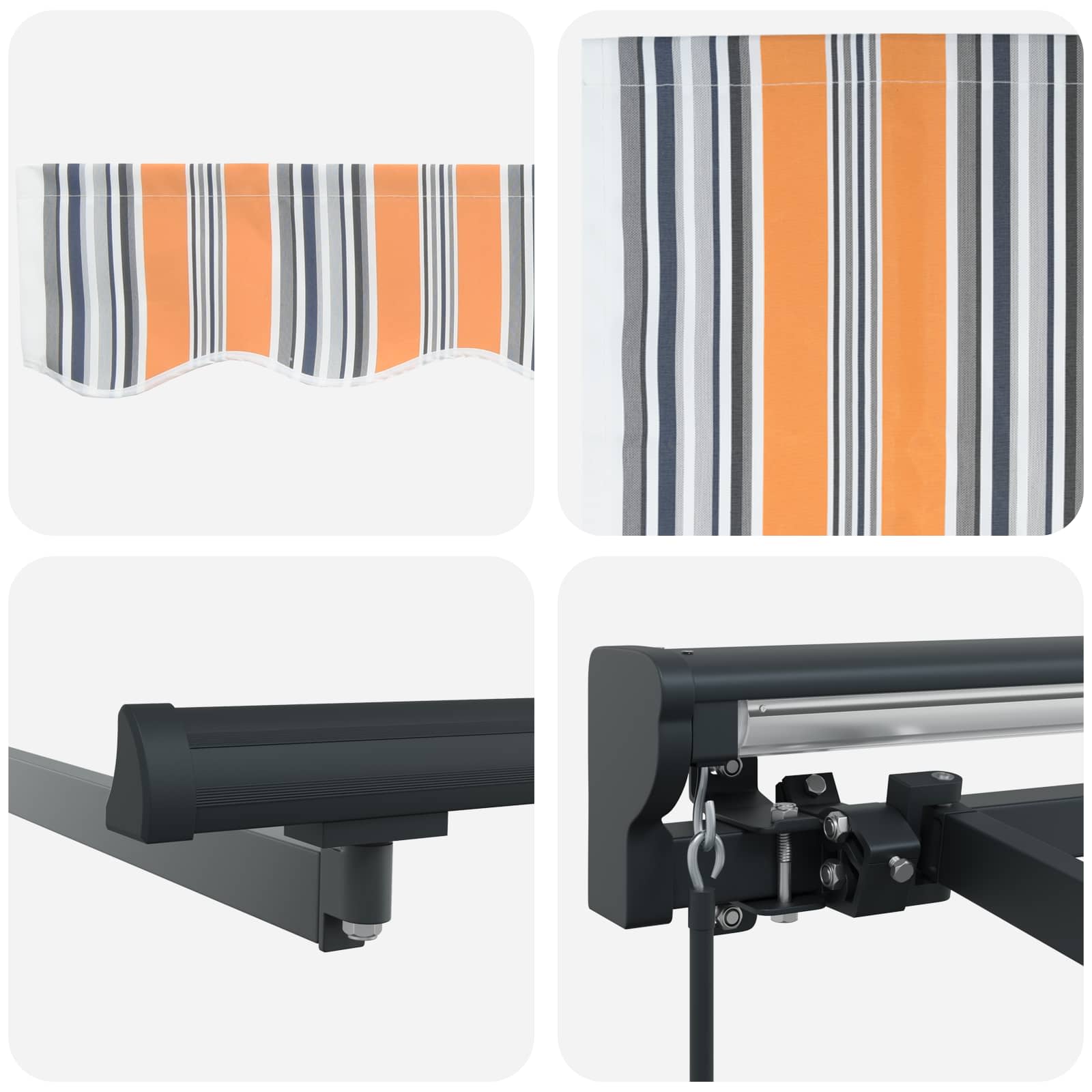 Markisenrahmen Blau und Orange 300 x 250 cm