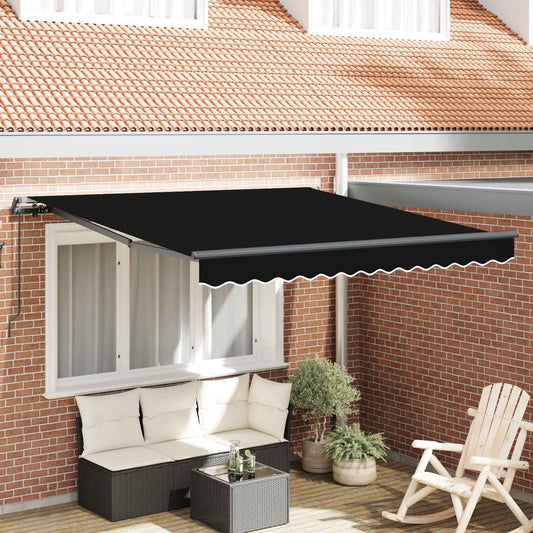 Ausziehbare Markise Schwarz 300 x 250 cm