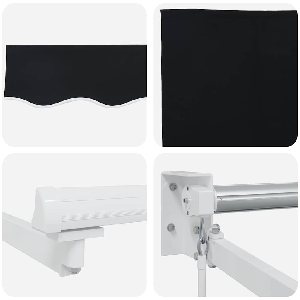 Ausziehbare Markise Schwarz 300 x 250 x 165 cm
