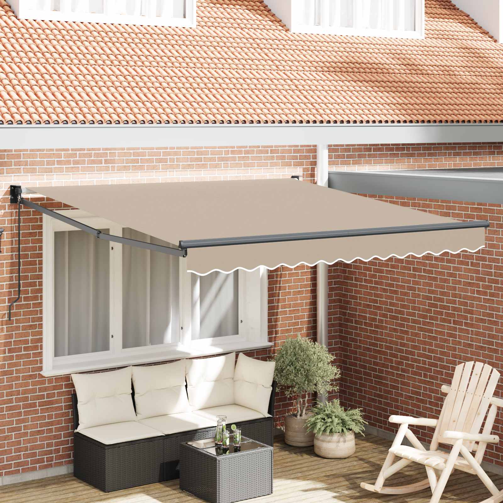 Ausziehbare Markise Beige 300 x 250 x 165 cm