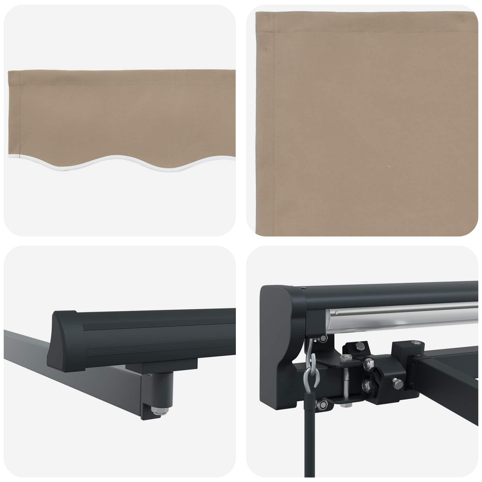 Markisenrahmen Beige 300 x 250 cm Polyester mit PU-Beschichtung