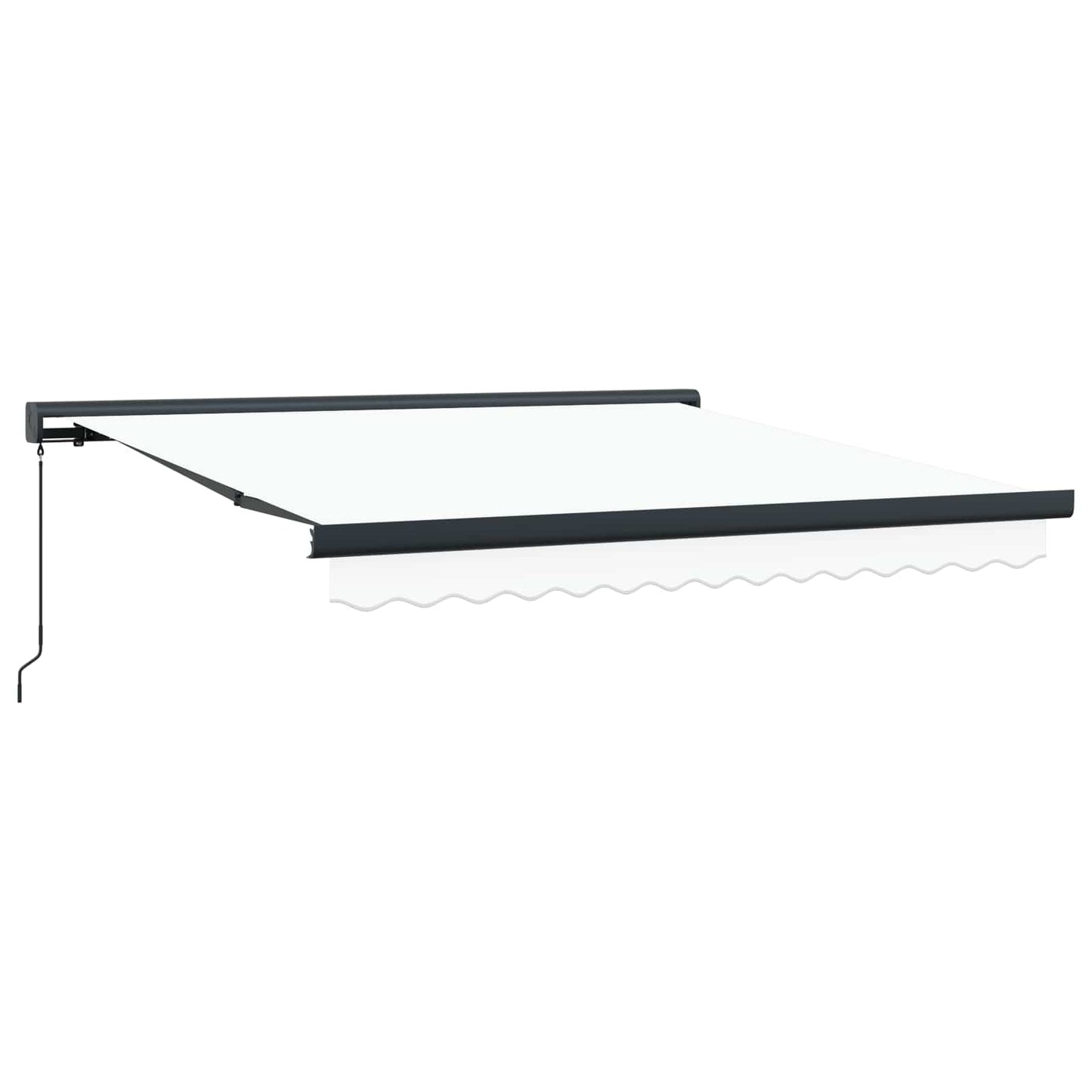 Einziehbare Markise Weiß 300 x 250 cm Stoff und Metall