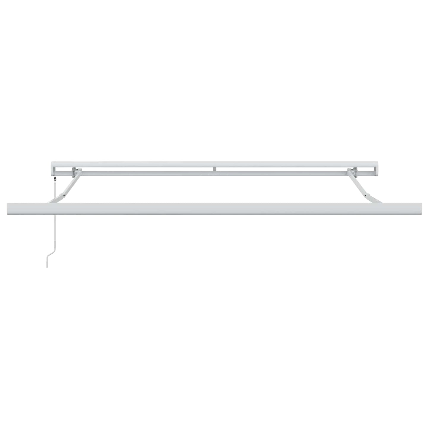 Ausziehbare Markise Hellgrau 300 x 250 cm Leinen und Aluminium