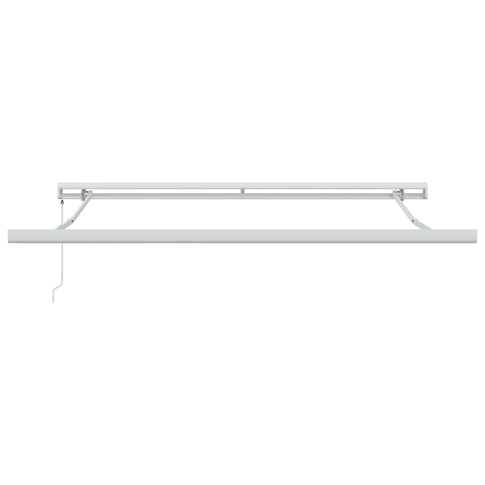 Ausziehbare Markise Hellgrau 300 x 250 cm Leinen und Aluminium