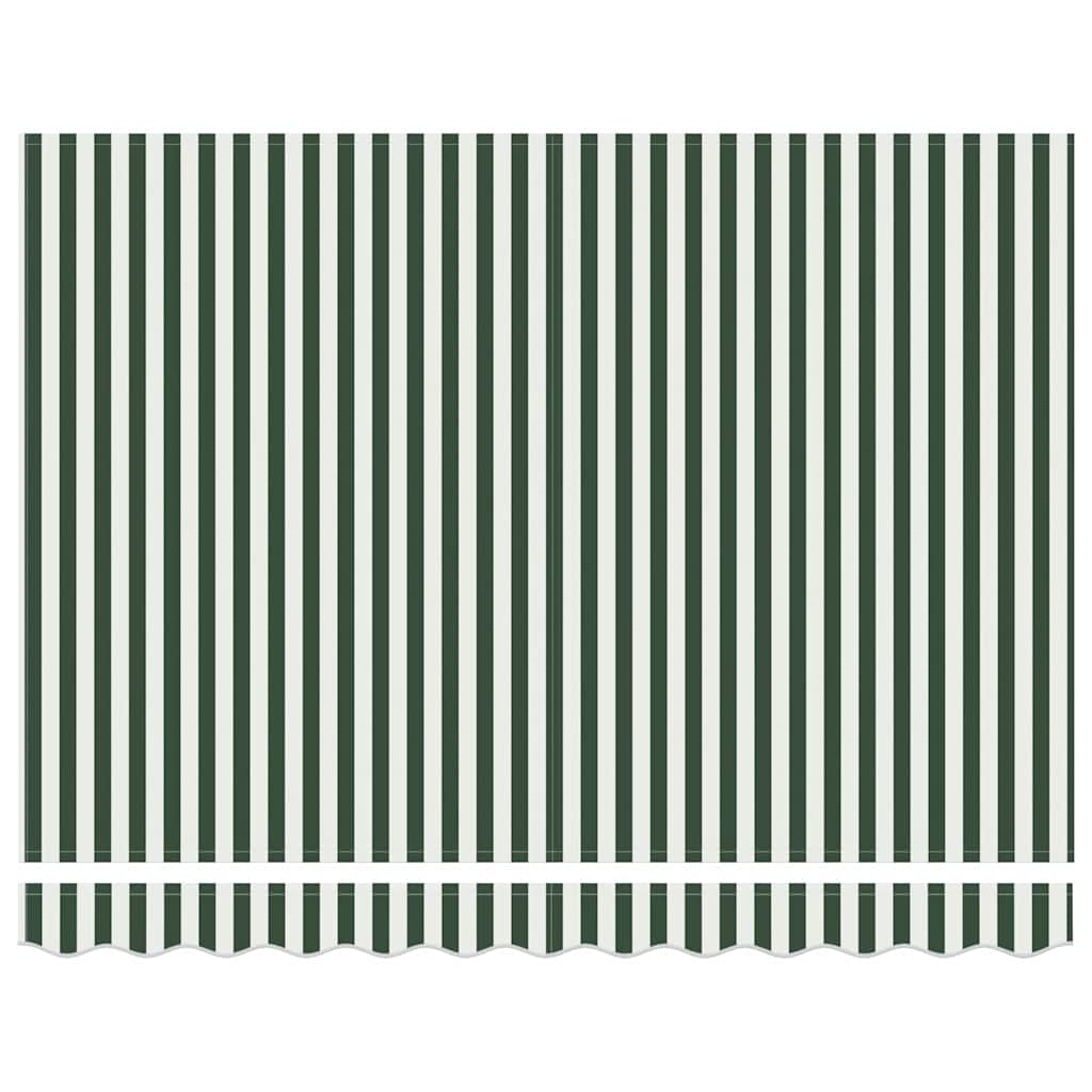 Ausziehbare Markise Grün und Weiß 300 x 250 x 165 cm