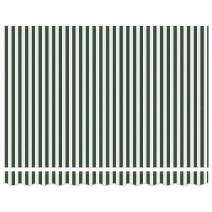 Ausziehbare Markise Grün und Weiß 300 x 250 cm