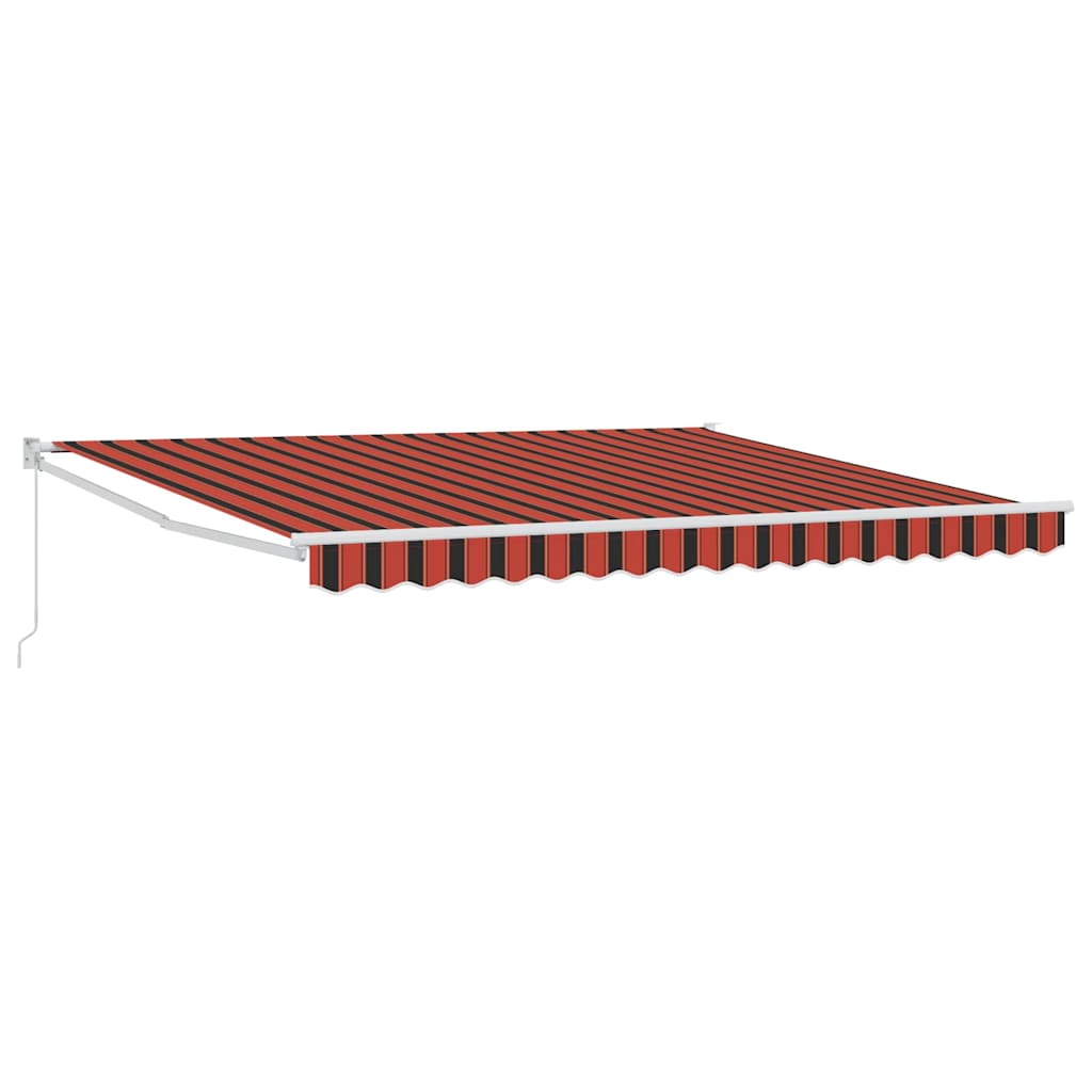 Ausziehbare Markise Rot und Schwarz 350 x 250 x 165 cm