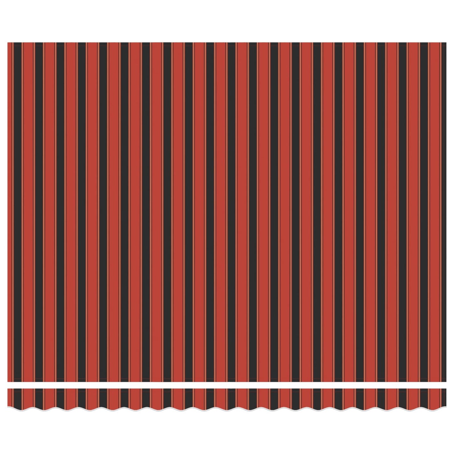Ausziehbare Markise Rot und Schwarz 350 x 250 cm