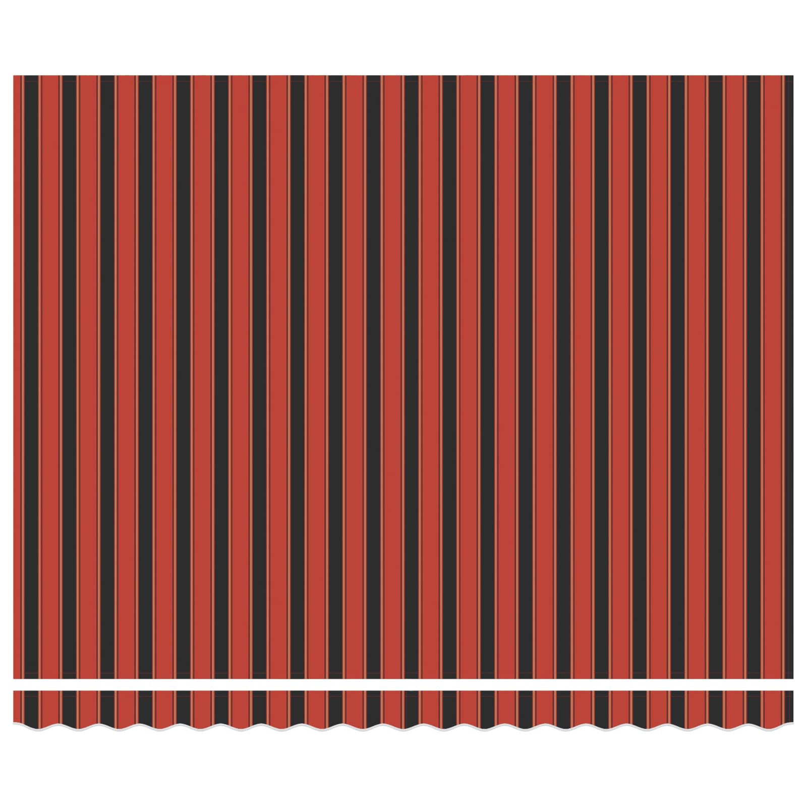 Ausziehbare Markise Rot und Schwarz 350 x 250 cm