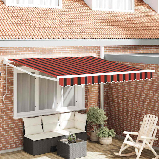 Ausziehbare Markise Orange und Braun 350 x 250 x 165 cm