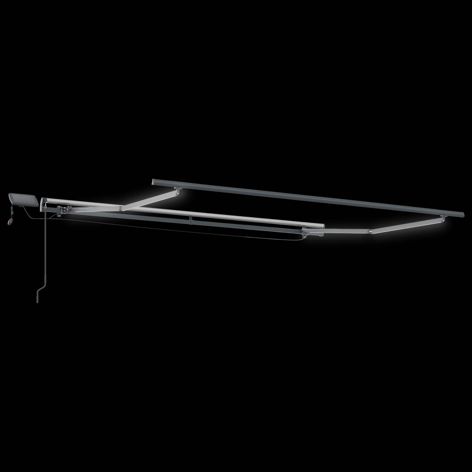 Ausziehbare Markise Mehrfarbig 350 x 250 cm Stoff und Aluminium
