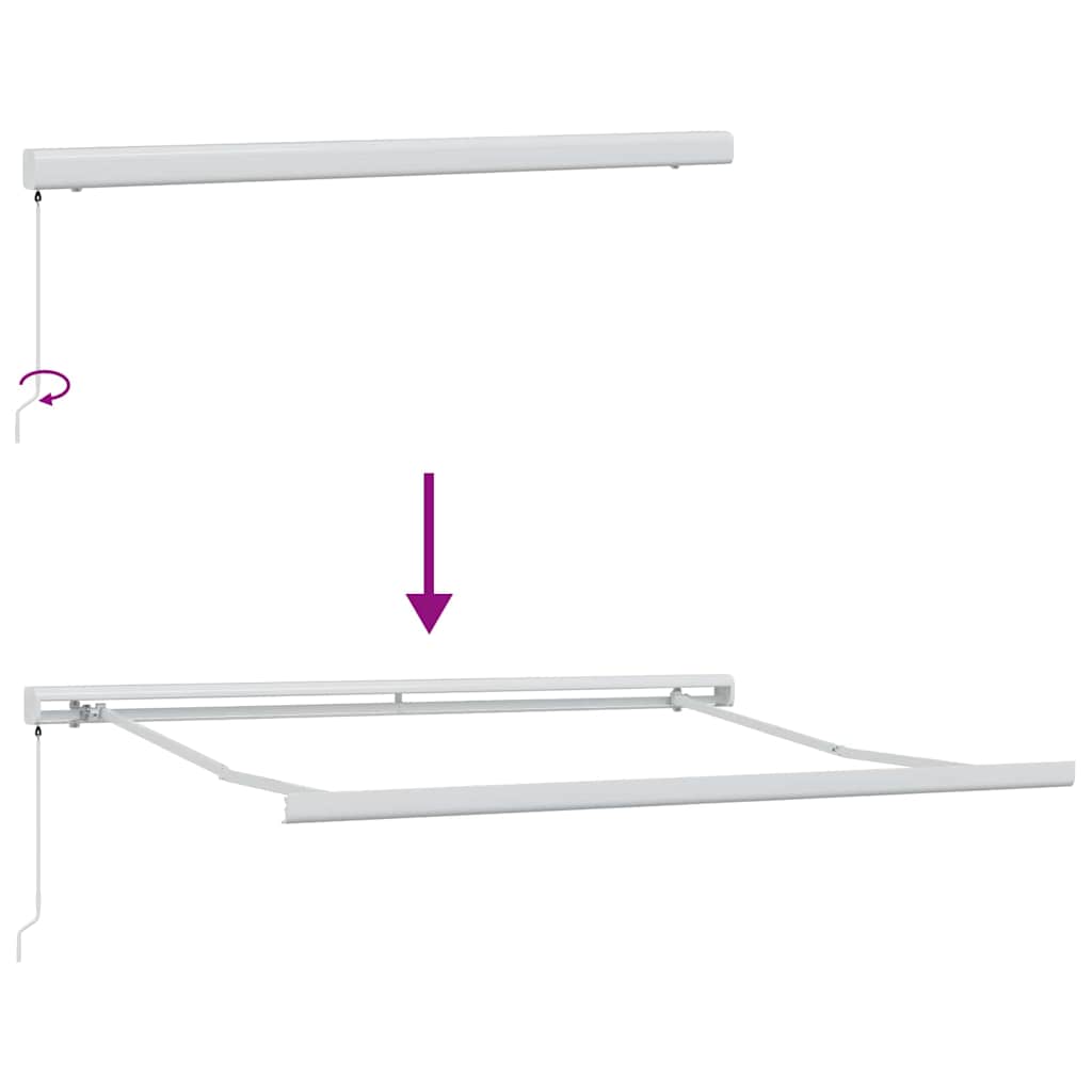Ausziehbare Markise Mehrfarbig 350 x 250 cm