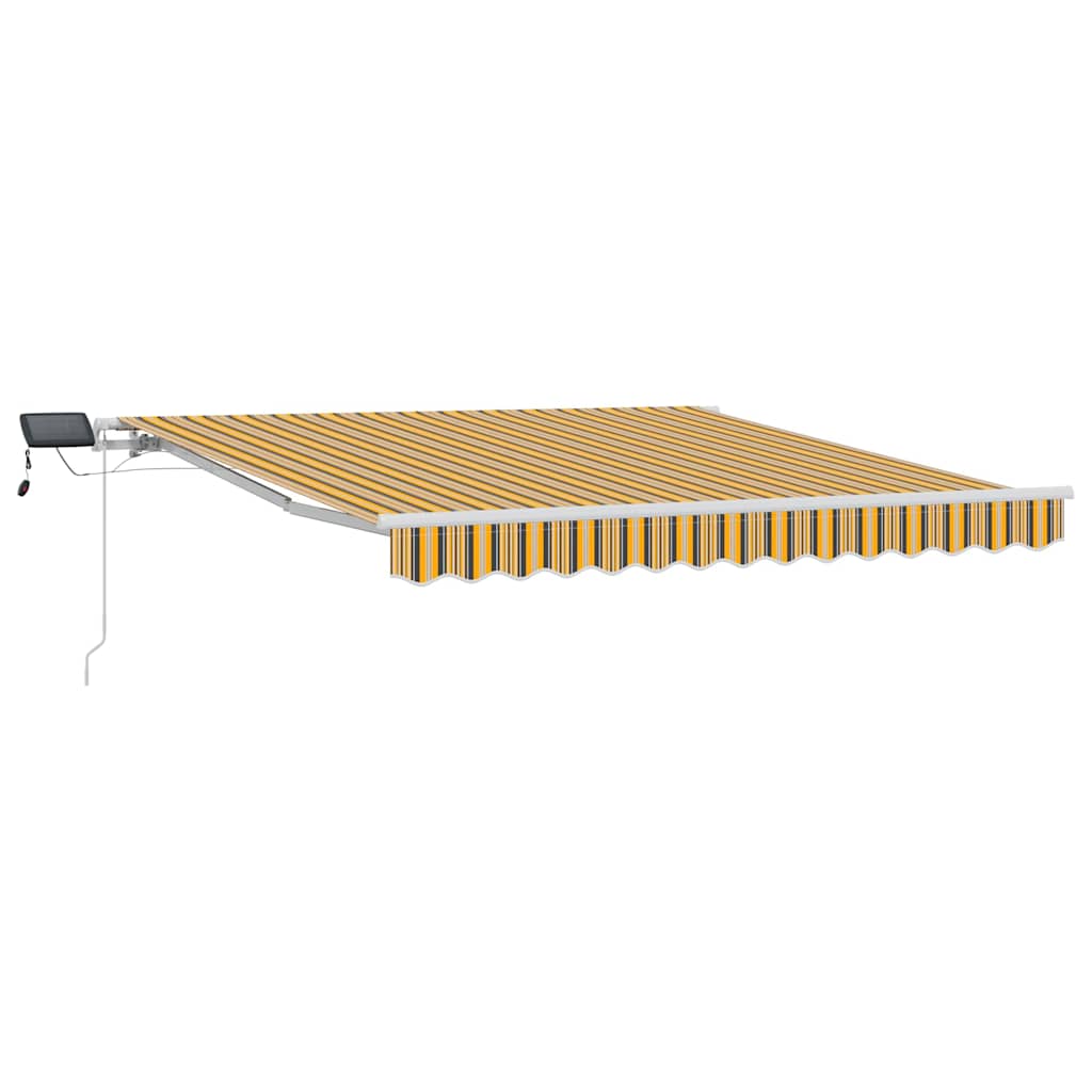 Ausziehbare Markise Mehrfarbig 350 x 250 cm Stoff und Aluminium