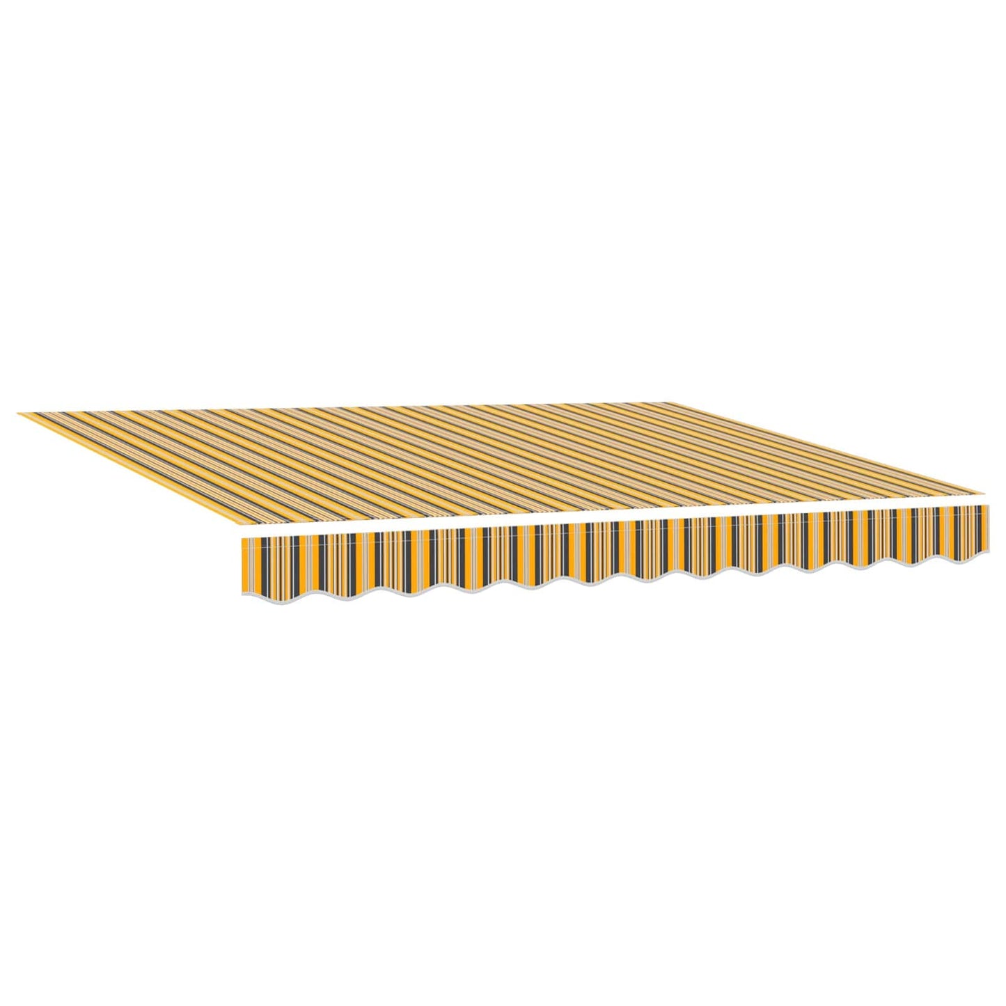 Ausziehbare Markise Mehrfarbig 350 x 250 cm Stoff und Aluminium