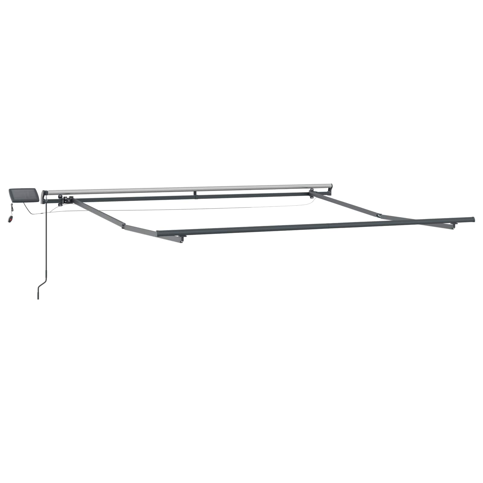 Ausziehbare Markise Mehrfarbig 350 x 250 cm Stoff und Aluminium