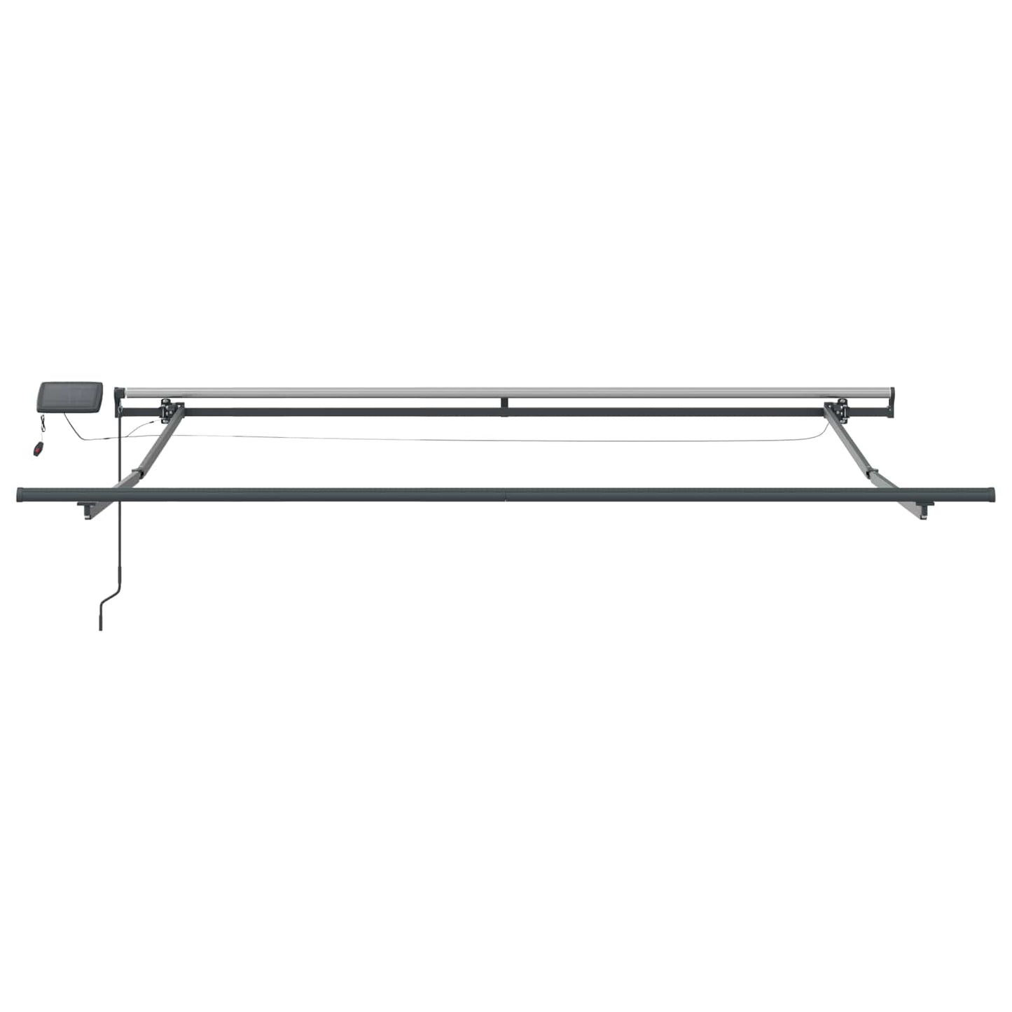 Ausziehbare Markise Mehrfarbig 350 x 250 cm Stoff und Aluminium