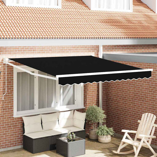 Ausziehbare Markise Schwarz 350 x 250 cm