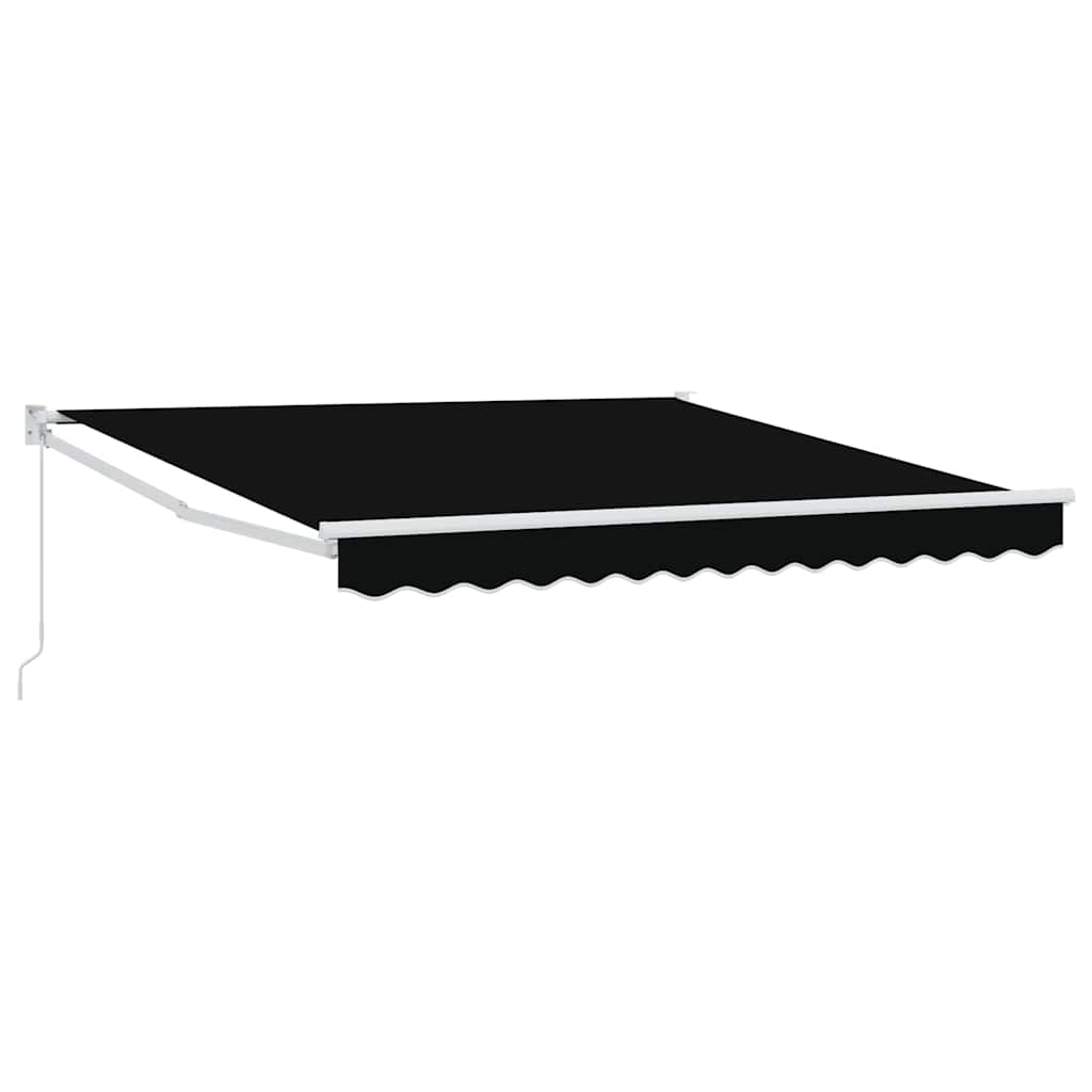 Ausziehbare Markise Schwarz 350 x 250 cm