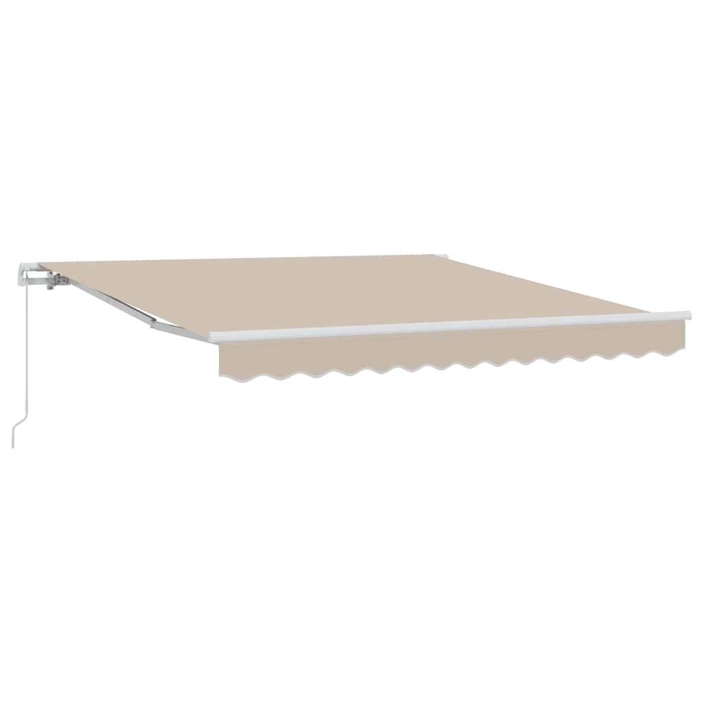 Ausziehbare Markise Beige 350 x 250 cm Polyester und Aluminium