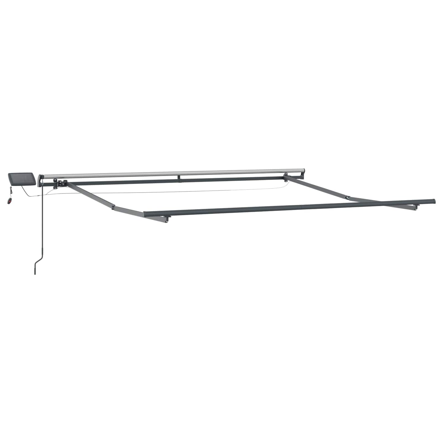 Ausziehbare Markise Beige 350 x 250 cm Stoff und Aluminium