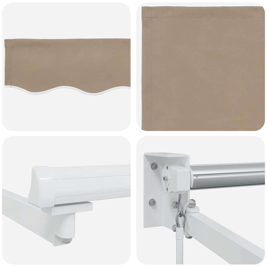 Ausziehbare Markise Beige 350 x 250 cm
