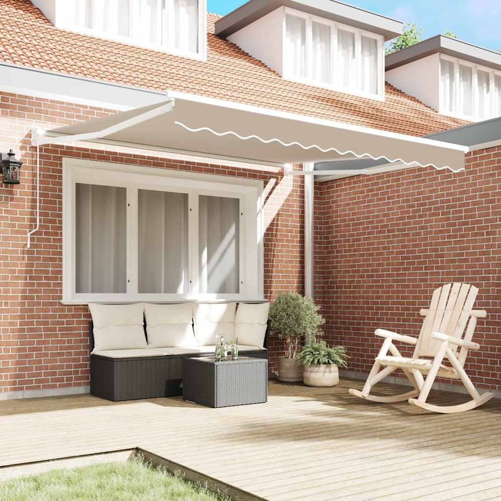 Ausziehbare Markise Beige 350 x 250 cm