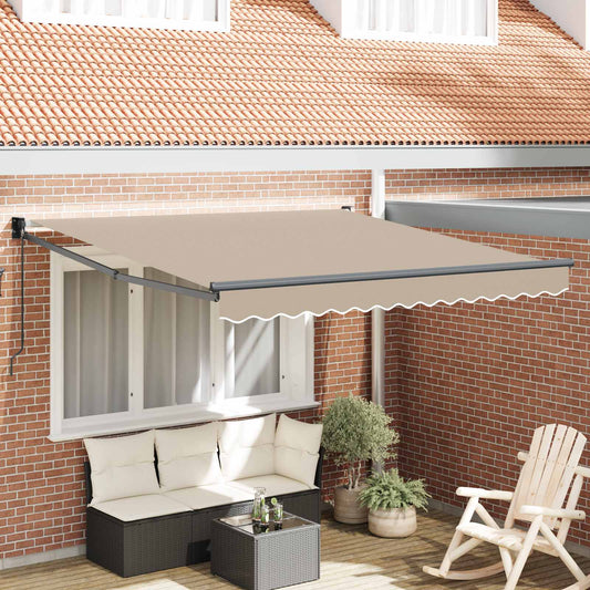 Ausziehbare Markise Beige 350 x 250 cm