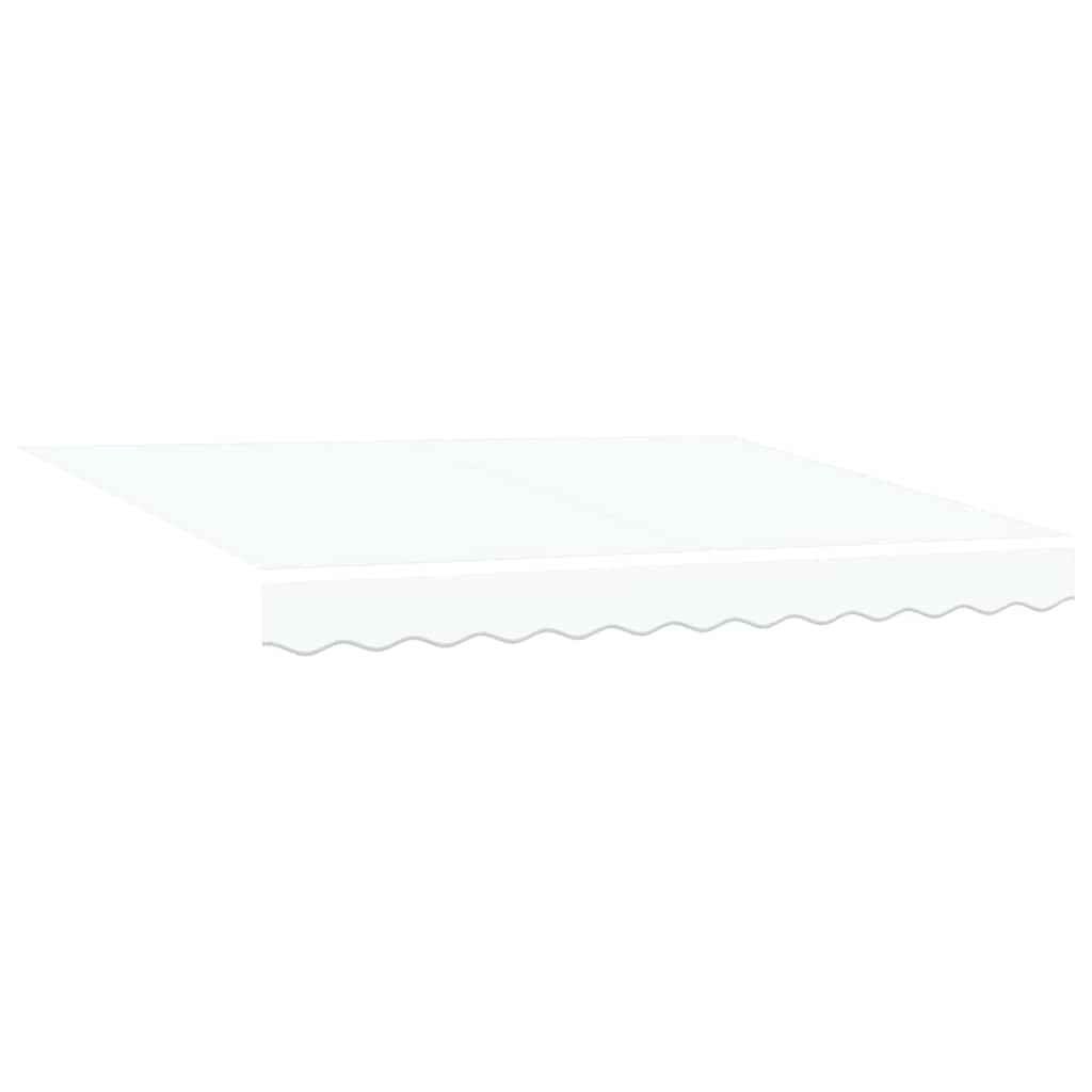 Ausziehbare Markise Weiß 350 x 250 cm Polyester und Aluminium