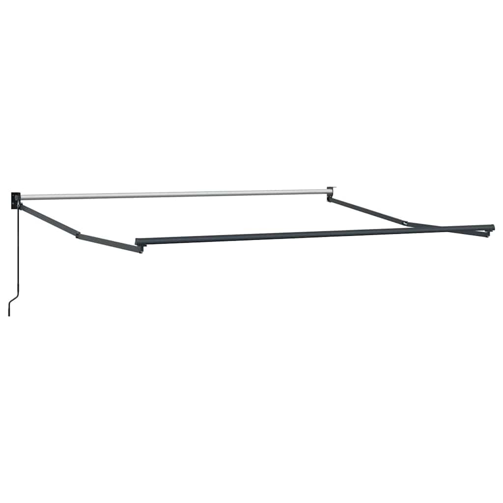 Einziehbare Markise Rot 350 x 250 cm Polyester und Aluminium