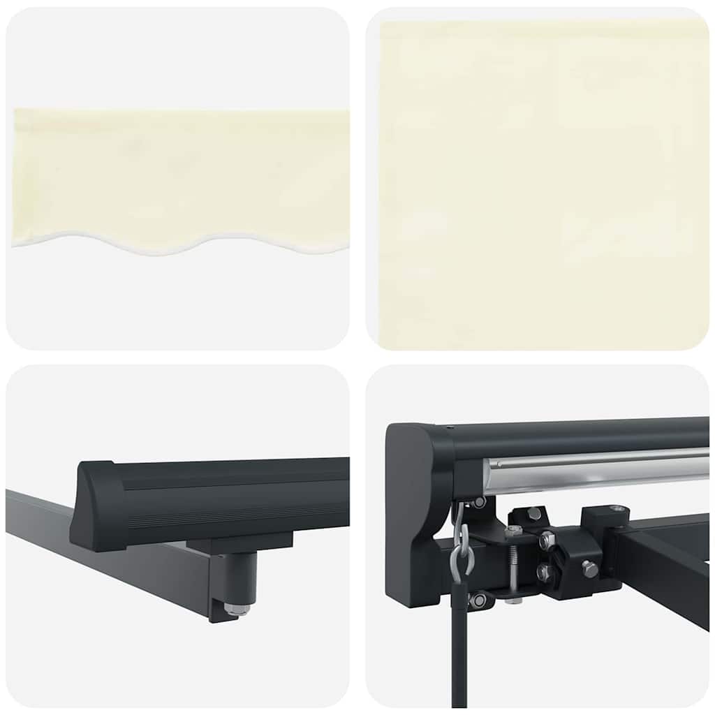 Markisenrahmen Creme 400 x 300 cm Polyester mit PU-Beschichtung