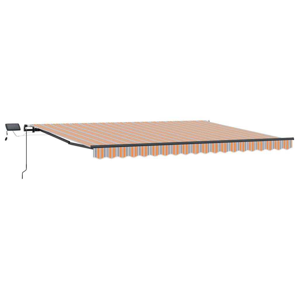Ausziehbare Markise Mehrfarbig 400 x 300 cm Stoff und Aluminium