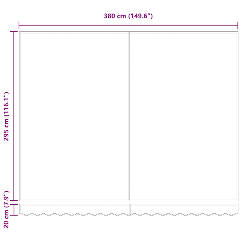 Ausziehbare Markise Mehrfarbig 400 x 300 cm