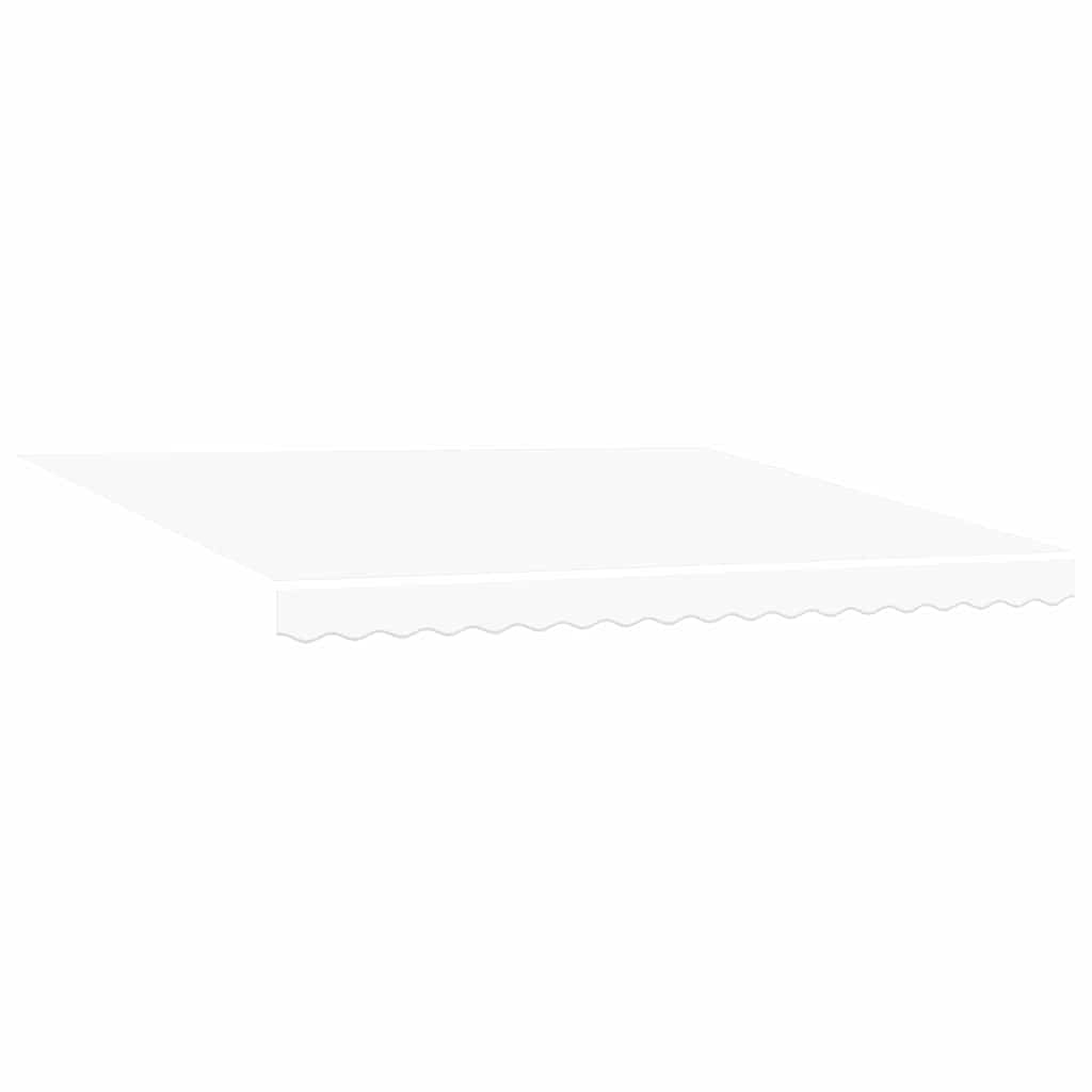 Ausziehbare Markise Weiß 400 x 300 cm Stoff und Aluminium