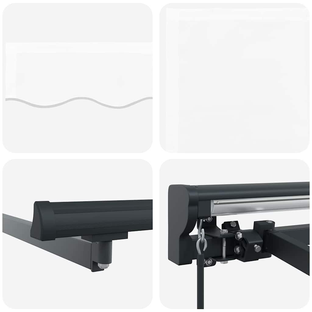 Markisenrahmen Weiß 400 x 300 cm Polyester mit PU-Beschichtung