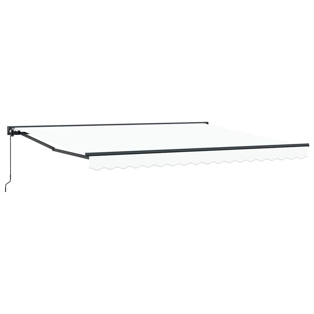 Markisenrahmen Weiß 400 x 300 cm Polyester mit PU-Beschichtung