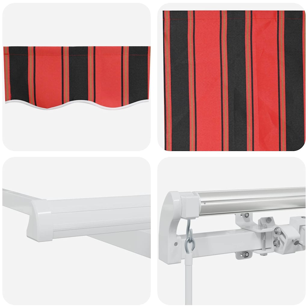 Ausziehbare Markise Orange 400 x 350 cm Polyester und Aluminium