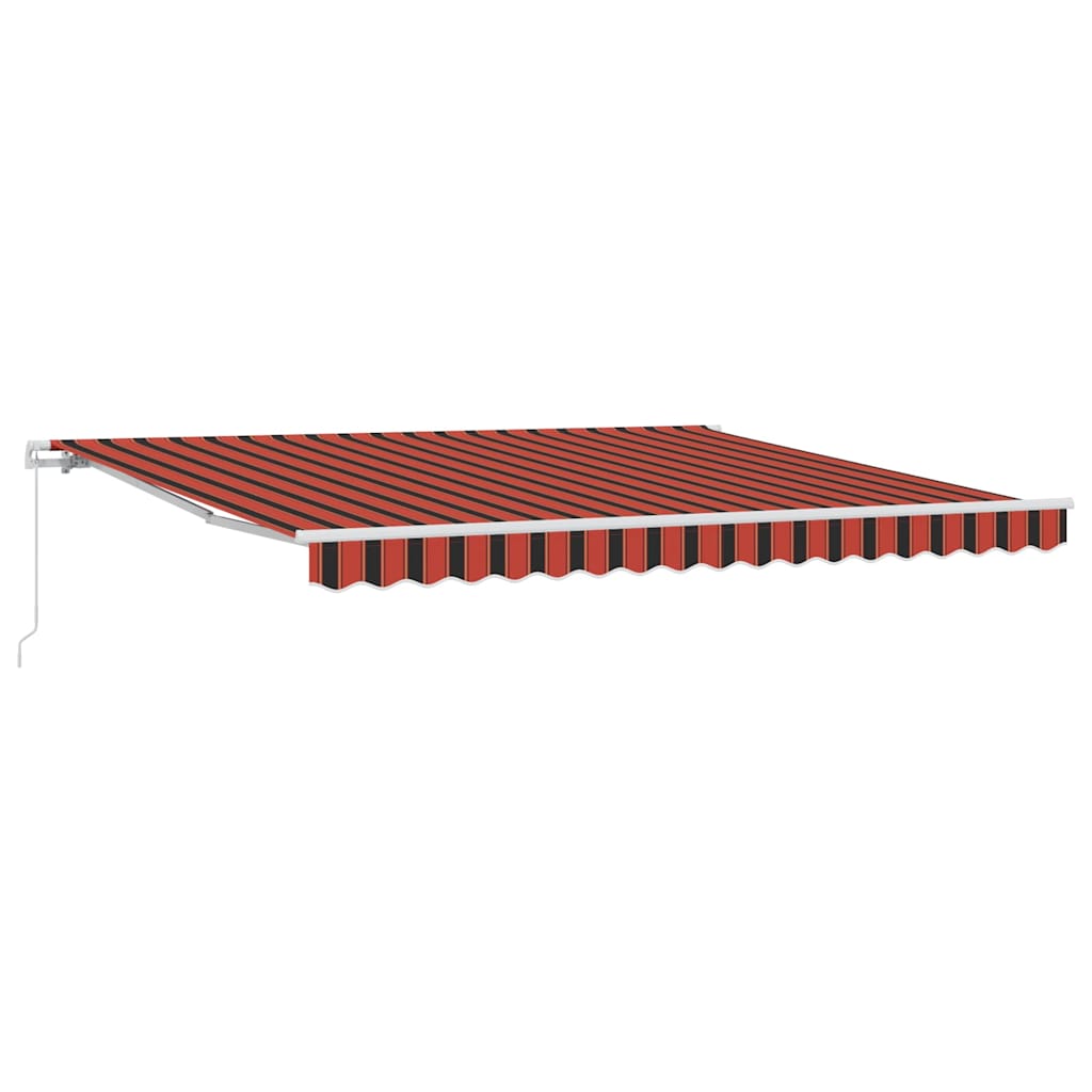 Ausziehbare Markise Orange 400 x 350 cm Polyester und Aluminium