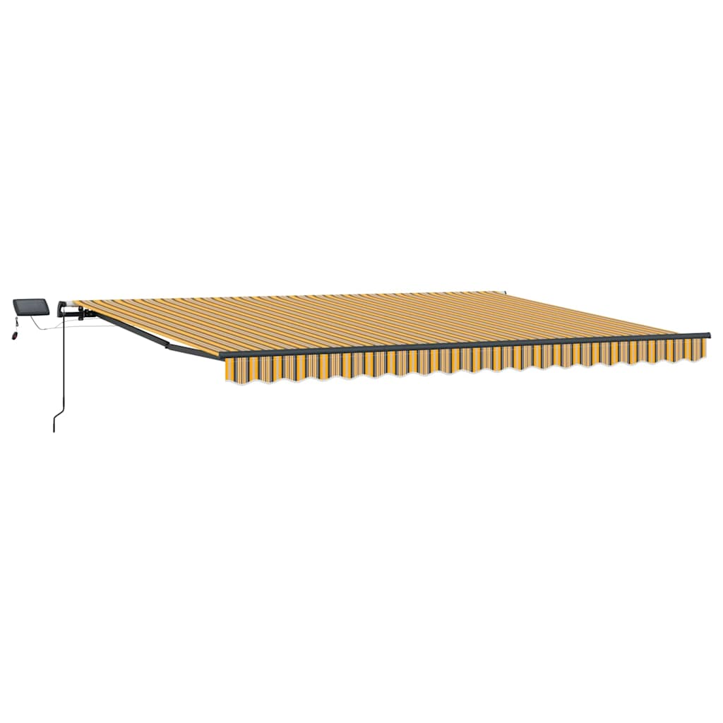 Ausziehbare Markise Mehrfarbig 400 x 350 cm Stoff und Aluminium