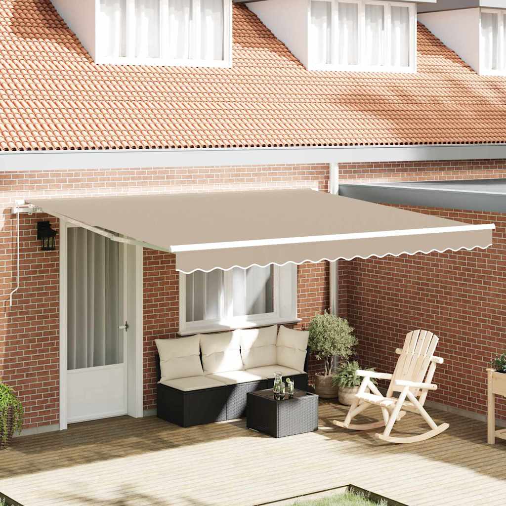 Ausziehbare Markise Beige 400 x 350 x 165 cm