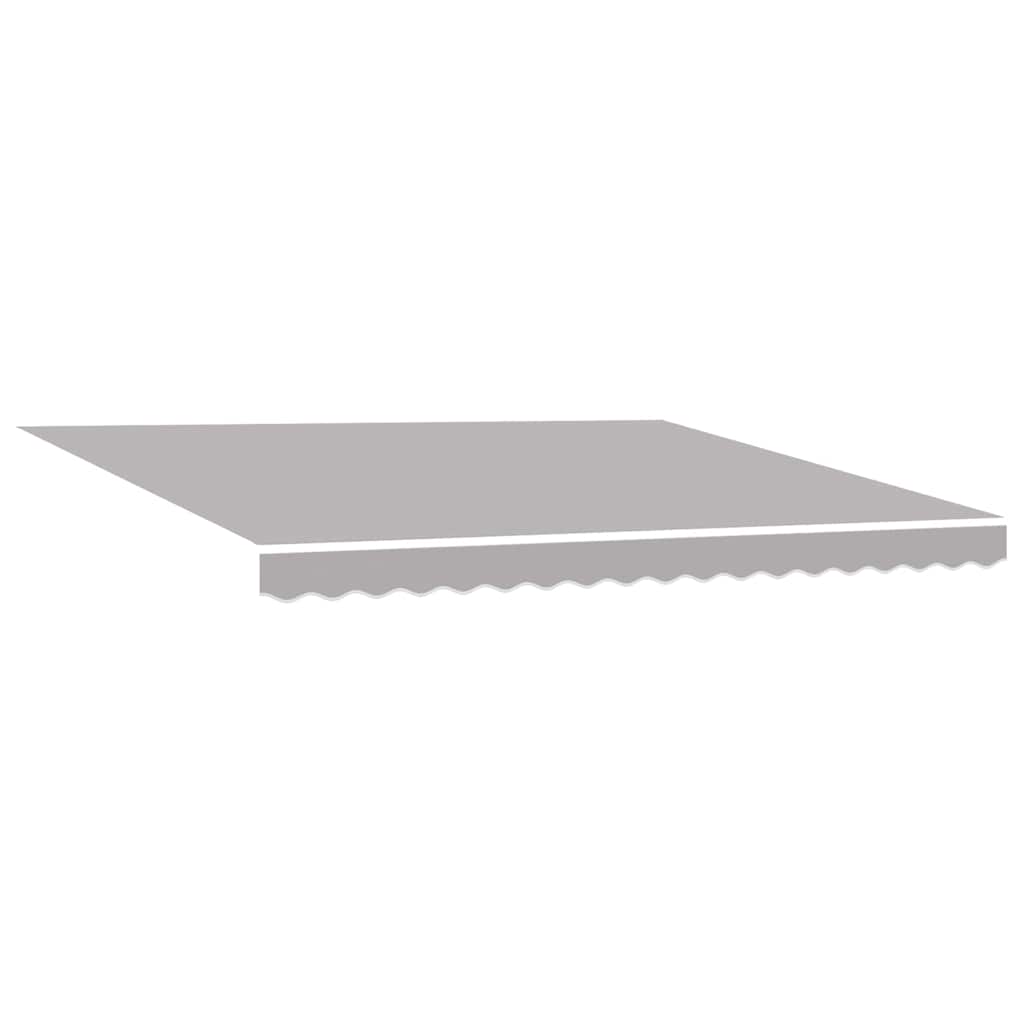 Ausziehbare Markise Hellgrau 400 x 350 cm Stoff und Aluminium