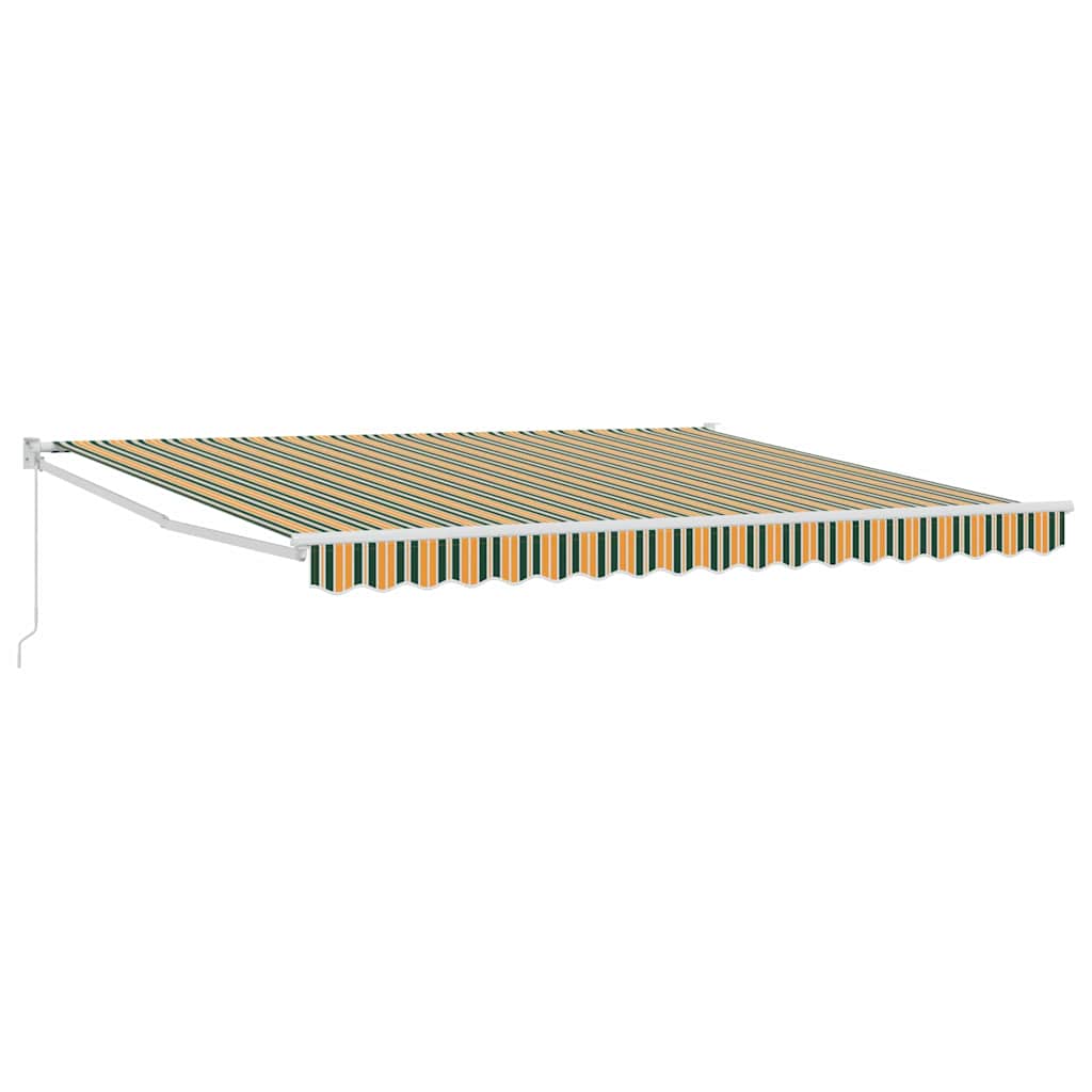 Markise Grün und Weiß 400 x 350 x 165 cm Polyester und Metall