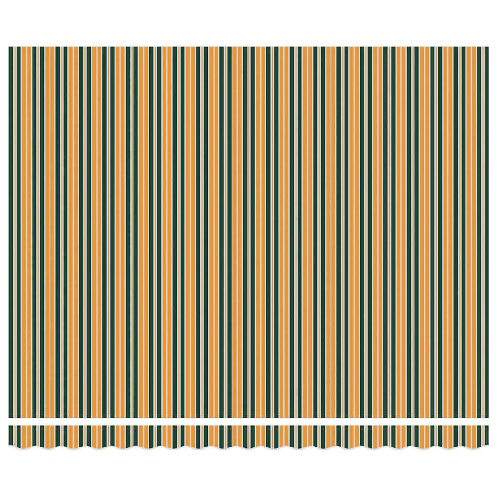 Markise Grün und Weiß 400 x 350 x 165 cm Polyester und Metall
