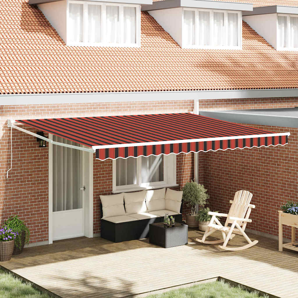 Markise Orange und Braun 450 x 300 x 165 cm