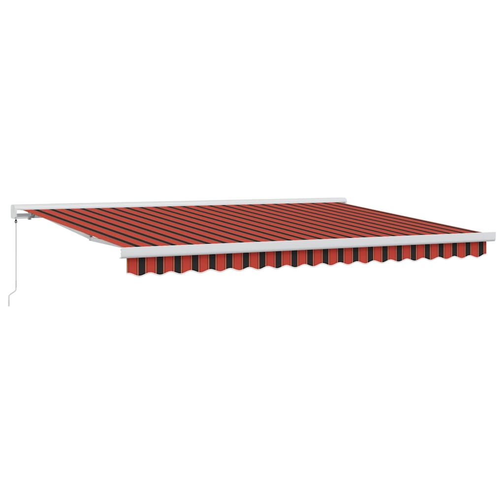 Ausziehbare Markise Rot und Schwarz 450 x 300 cm