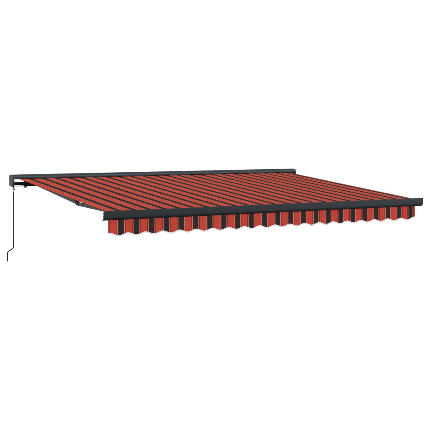 Ausziehbare Markise Rot und Schwarz 450 x 300 cm