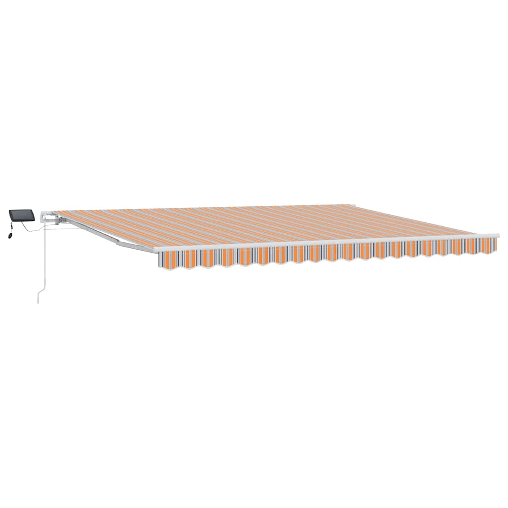 Ausziehbare Markise Mehrfarbig 450 x 300 cm Stoff und Aluminium