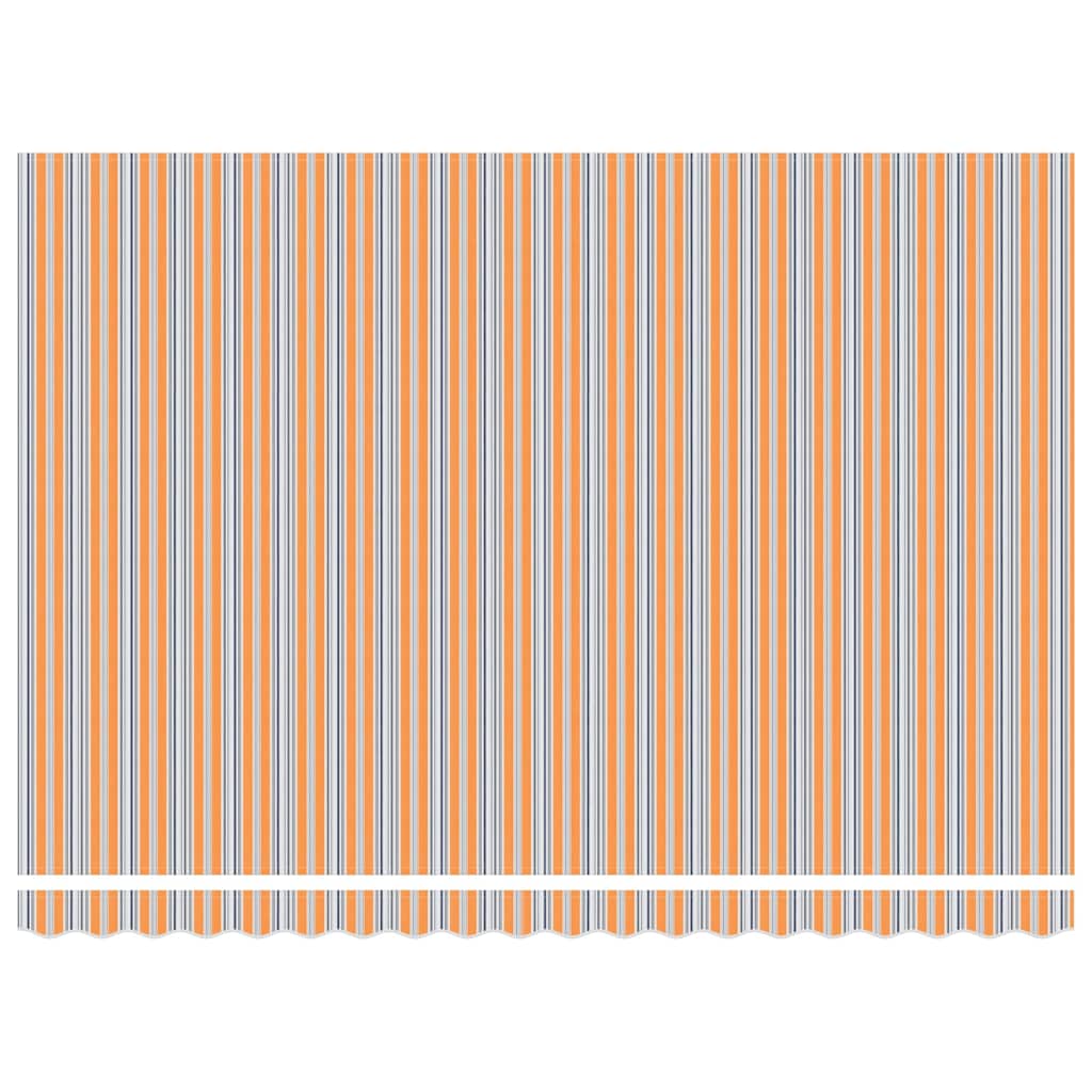 Ausziehbare Markise Mehrfarbig 450 x 300 cm Stoff und Aluminium